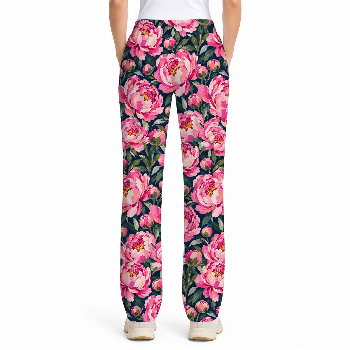 Peony Floral Scrub Top for Women, Pink Peony Nurse Scrub Shirt, Floral Nursing Uniform for Healthcare Workers