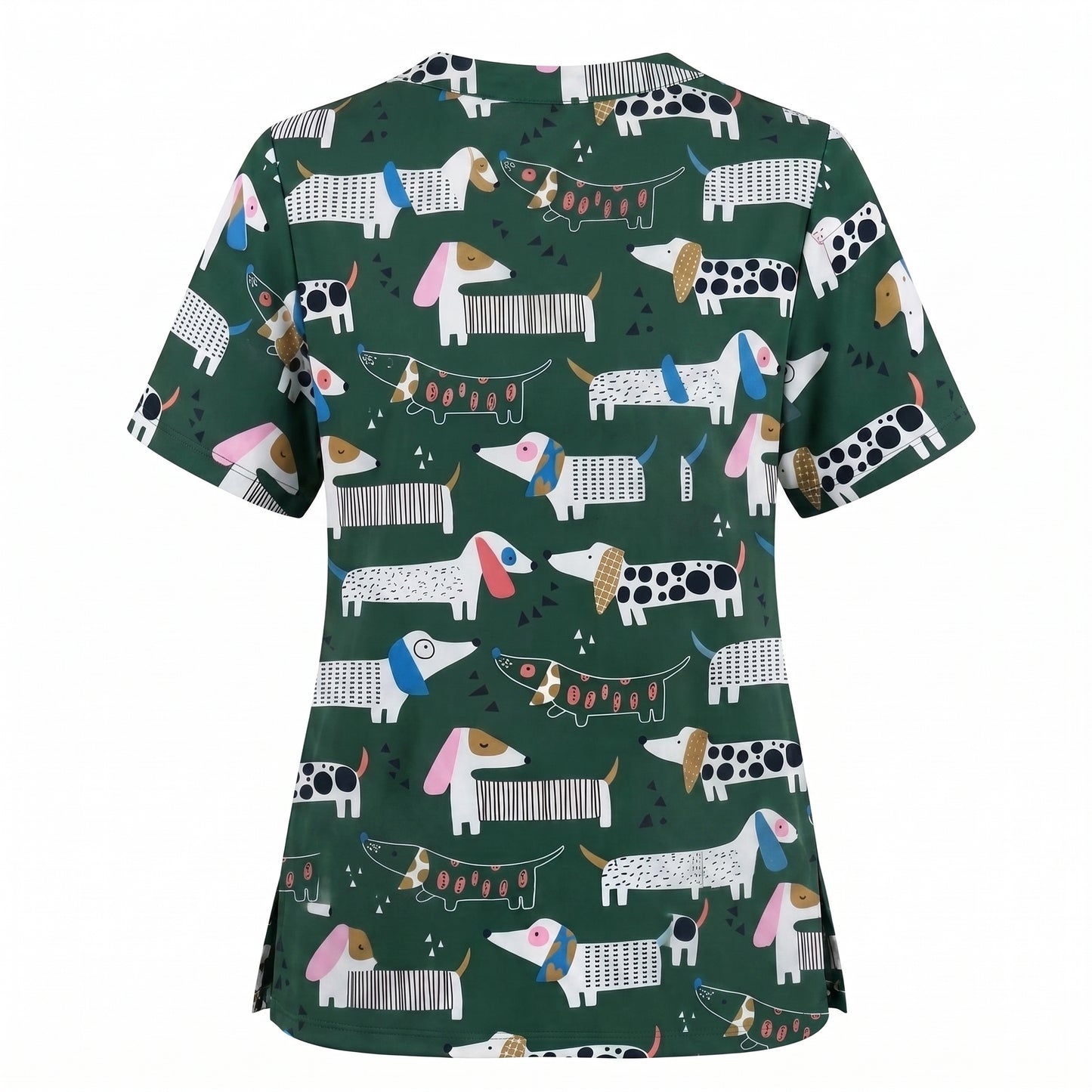 Dachshund Scrub Top for Women, Cute Wiener Dog Nursing Uniform, Funny Doxie Nurse Scrub Shirt, Gift for Healthcare Professionals RN LPN CNA Vet Tech