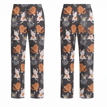 Cute Cat Pattern Nurse Scrub Top, Cats Medical Pattern Shirt, Breathable Fabrics Nursing Uniform