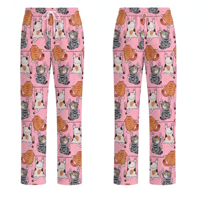 Cute Cat Pattern Nurse Scrub Top, Cats Medical Pattern Shirt, Breathable Fabrics Nursing Uniform