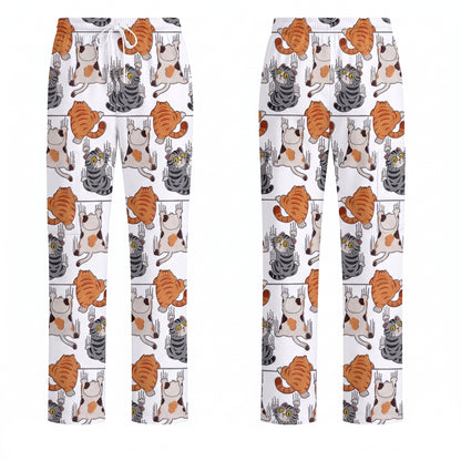 Cute Cat Pattern Nurse Scrub Top, Cats Medical Pattern Shirt, Breathable Fabrics Nursing Uniform