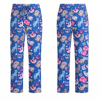 Essence I Love Kitties Scrub Top, Funny Cats Scrub Top for Women, Breathable Fabrics Nursing Uniform