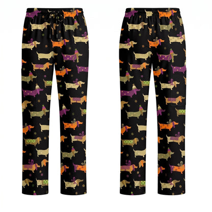 Funny Dachshund Pattern Scrub Top, Wiener Dog Nursing Scrub for Women, Breathable Veterinary Medical Uniform