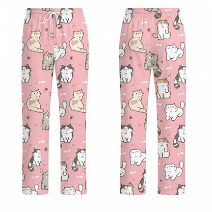 Funny Cat Scrub Set, Cute Cat Pattern Scrub For Nursing, Breathable Med Uniform