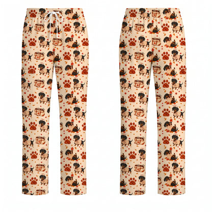 Fall Dachshund Scrub Top, Autumn Wiener Dog Nurse Uniform for Veterinary Professionals, Breathable Fabrics Nursing Scrubs for Dog Lovers