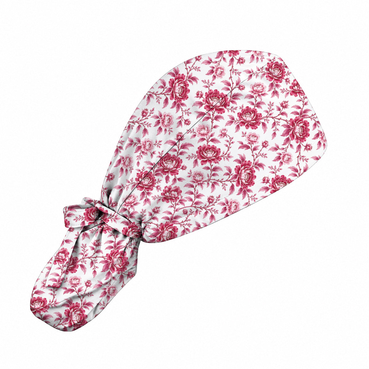 Peony Floral Scrub Caps for Women, Elegant Peony Nurse Scrub Cap, Floral Nursing Headwear For Healthcare Workers