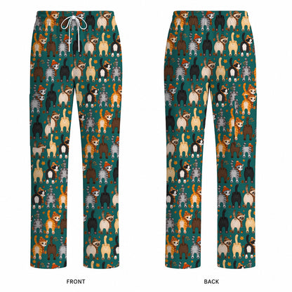 Funny Autumn Cat Scrub Top, Cozy Fall Cat Scrubs Nurse for Cat Lovers, Breathable Fabrics Nursing Uniform
