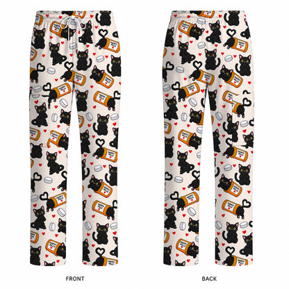 Black Cat Happy Pills Nurse Scrub Top, Funny Pharmacy Cat Scrubs for Nurses, Cute Medical Nursing Uniform Gift