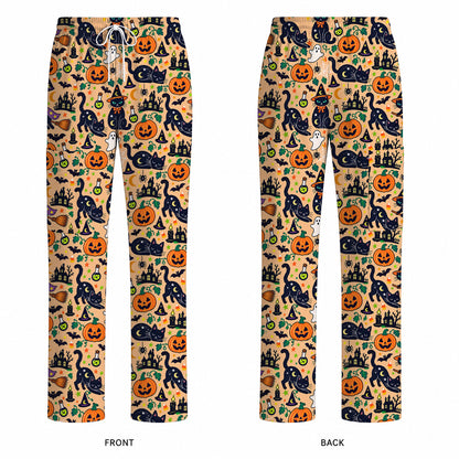 Black Cat Witch Halloween Scrub Top, Spooky Pumpkin Nurse Scrubs, Halloween Medical Uniform