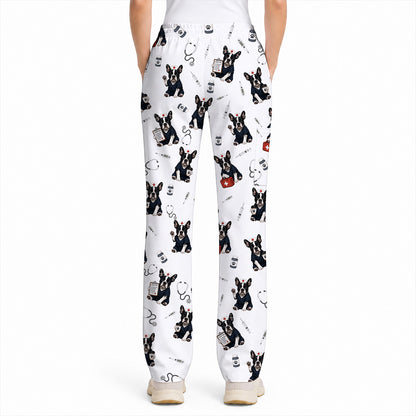 Frenchton Veterinary Scrub Top, Frenchton Vet Nurse Uniform for Animal Lovers, Comfortable Veterinary Scrubs for Veterinary Professionals