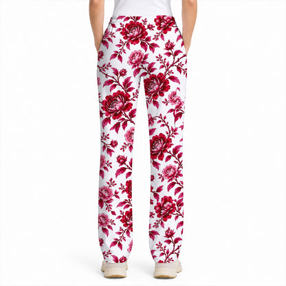 Peony Floral Scrub Top for Women, Elegant Peony Nurse Scrub Shirt, Floral Nursing Uniform For Healthcare Workers