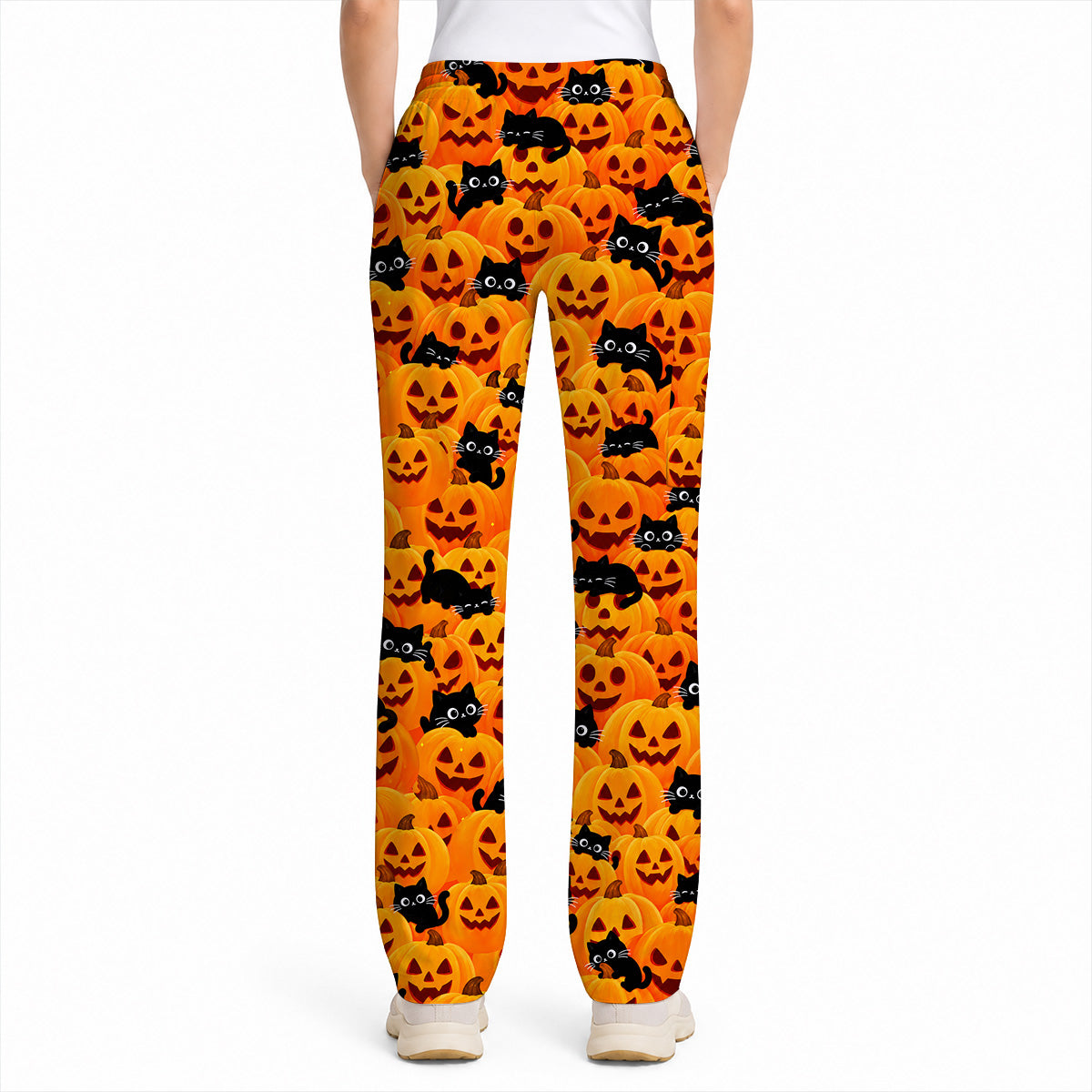Halloween Cat Scrub Top, Pumpkin Nurse Scrubs, Spooky Season Scrub Uniform