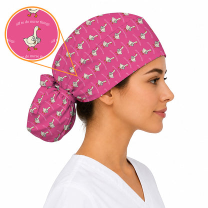 Off To Do Nurse Things Goose Scrub Cap, Funny Goose Nurse Caps, Cute Medical Scrubs For Nurses