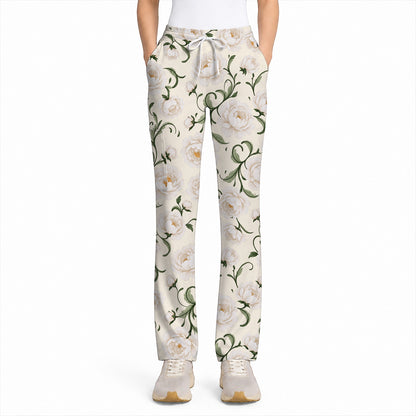 Peony Floral Pattern Scrub Top, Crazy Pink Peony Nurse Scrubs, Breathable Fabrics Nursing Uniform
