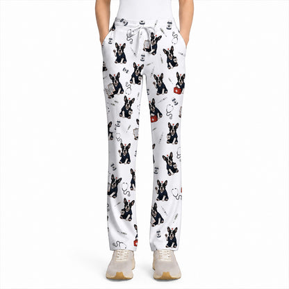 Frenchton Veterinary Scrub Top, Frenchton Vet Nurse Uniform for Animal Lovers, Comfortable Veterinary Scrubs for Veterinary Professionals