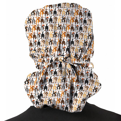 Funny Autumn Cat Scrub Cap, Cozy Fall Cat Scrubs Nurse for Cat Lovers, Breathable Fabrics Nursing Caps