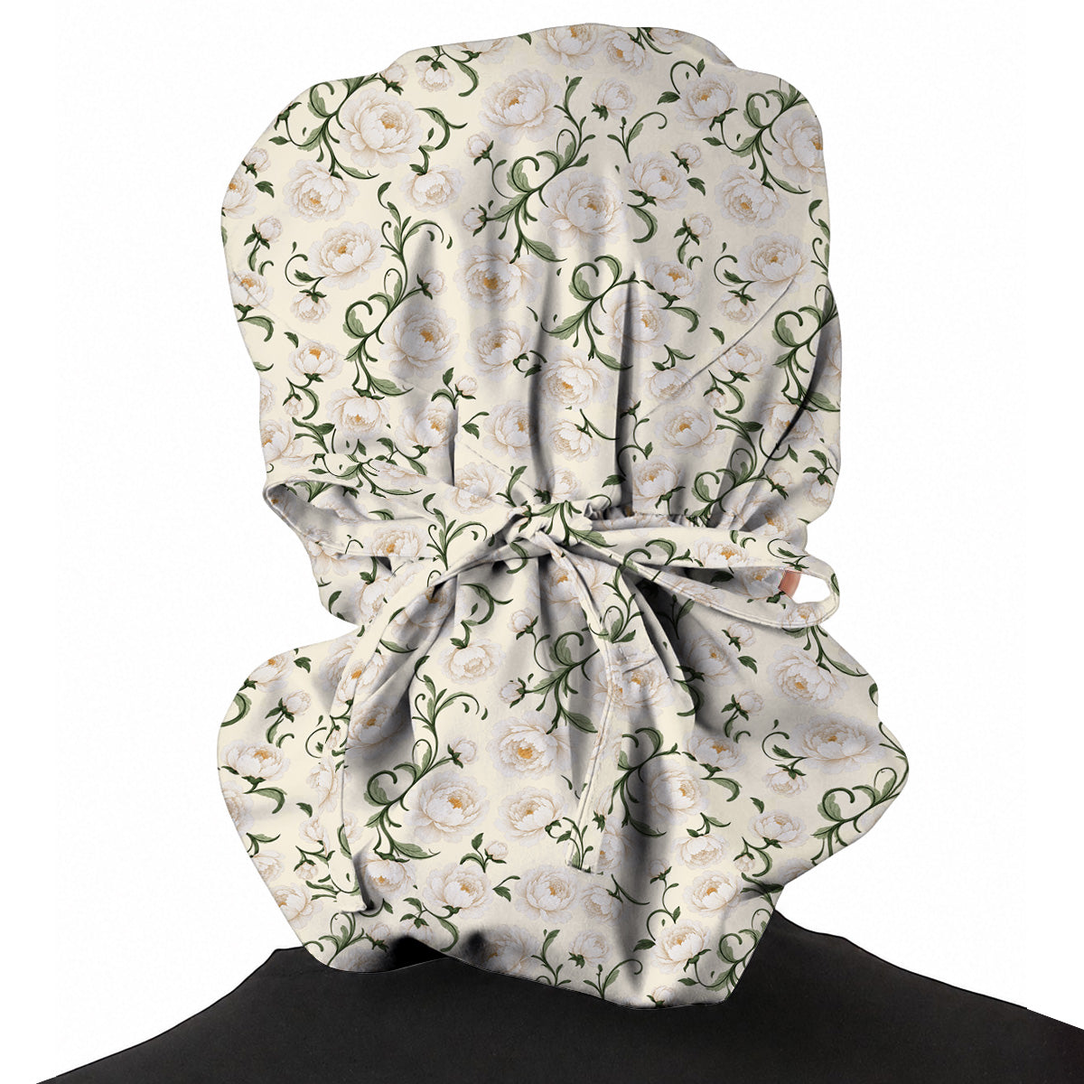 Peony Floral Pattern Scrub Caps, Crazy Pink Peony Nurse Scrubs, Breathable Fabrics Nursing Cap