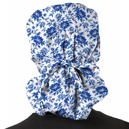 Peony Floral Scrub Caps for Women, Elegant Peony Nurse Scrub Cap, Floral Nursing Headwear For Healthcare Workers